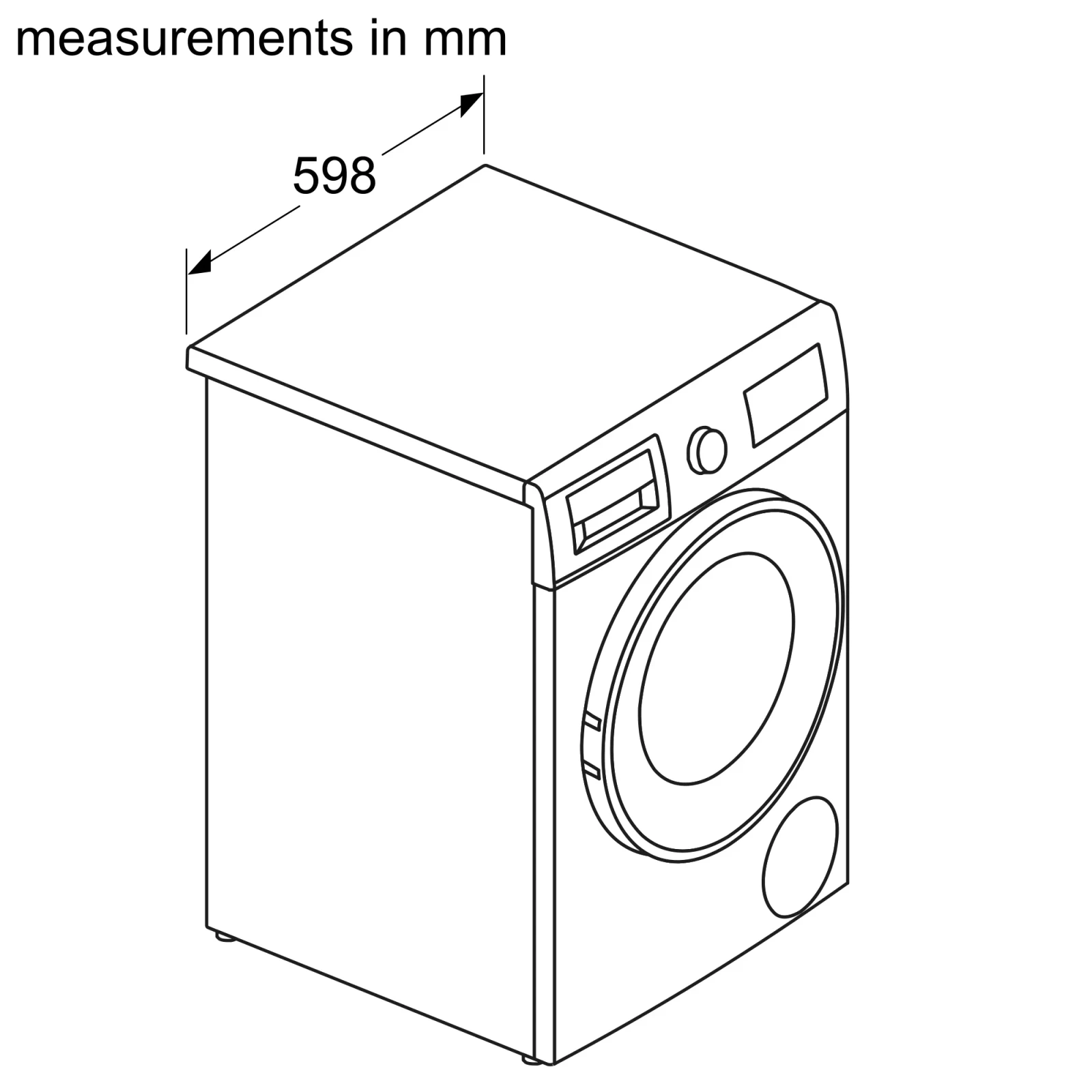 Kích thước máy giặt sấy WNA14400SG