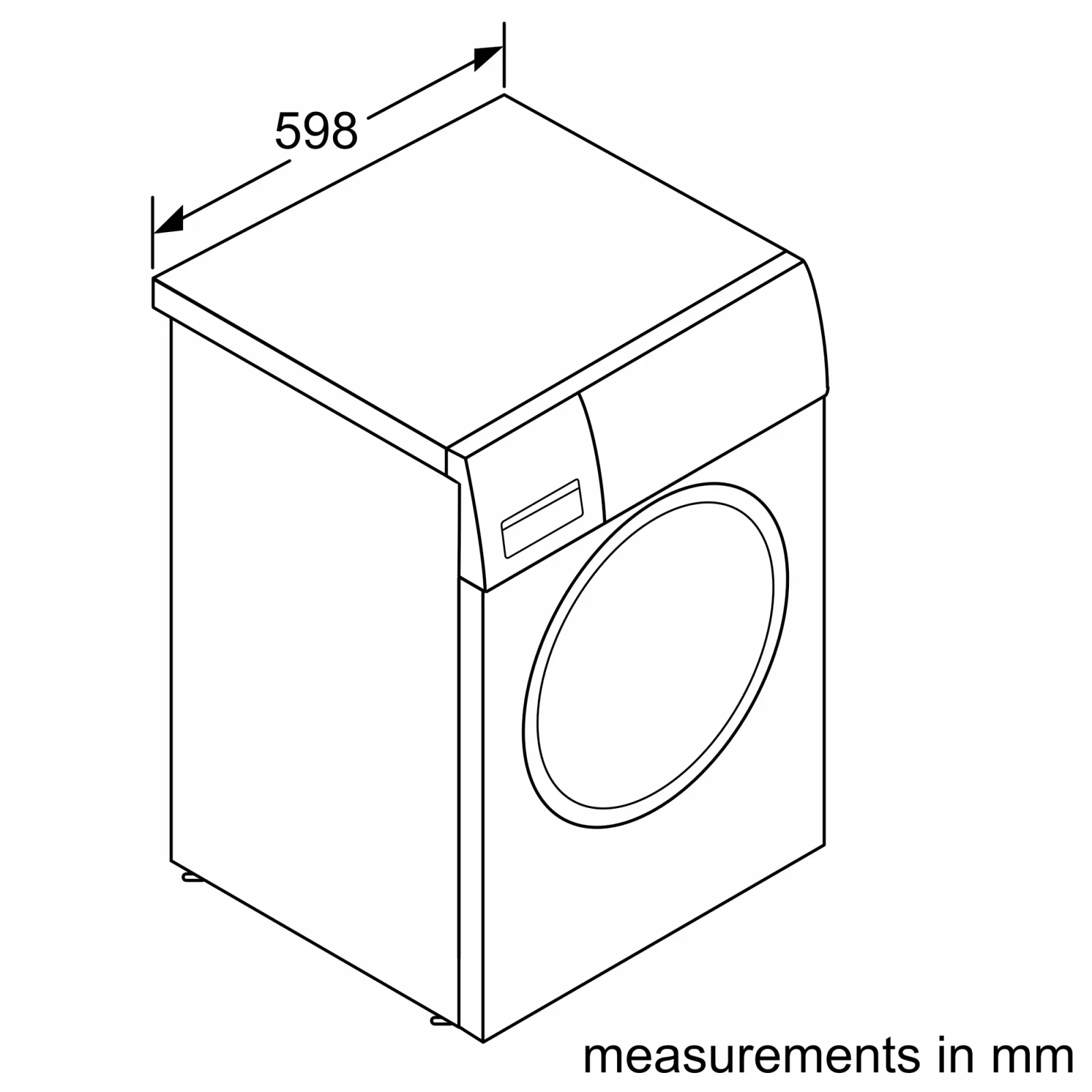 Kích thước máy giặt Bosch WAW28480SG